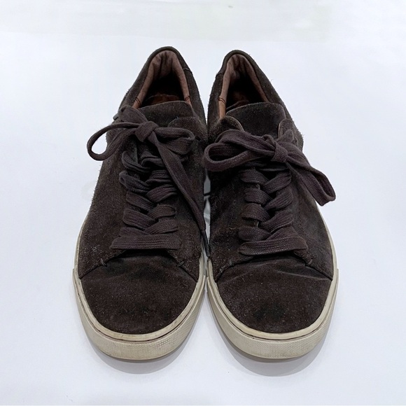 Frye Ivy Low Lace Sneakers Leather Suede Size 8.5 - Picture 3 of 13